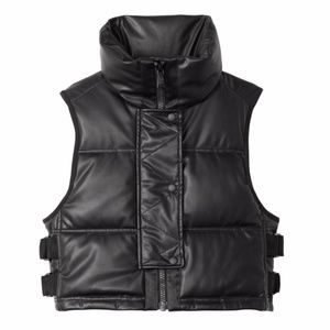 NWT Alp N Rock LaVitesse Cropped FAUX LEATHER Black Vest
